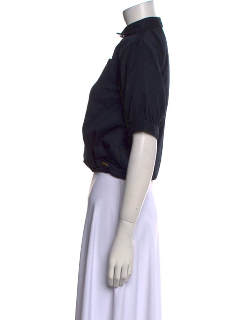 Finger In The Nose Mock Neck Short Sleeve Crop Top