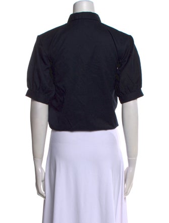 Finger In The Nose Mock Neck Short Sleeve Crop Top