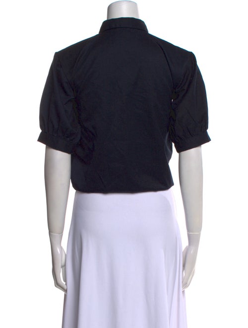 Finger In The Nose Mock Neck Short Sleeve Crop Top