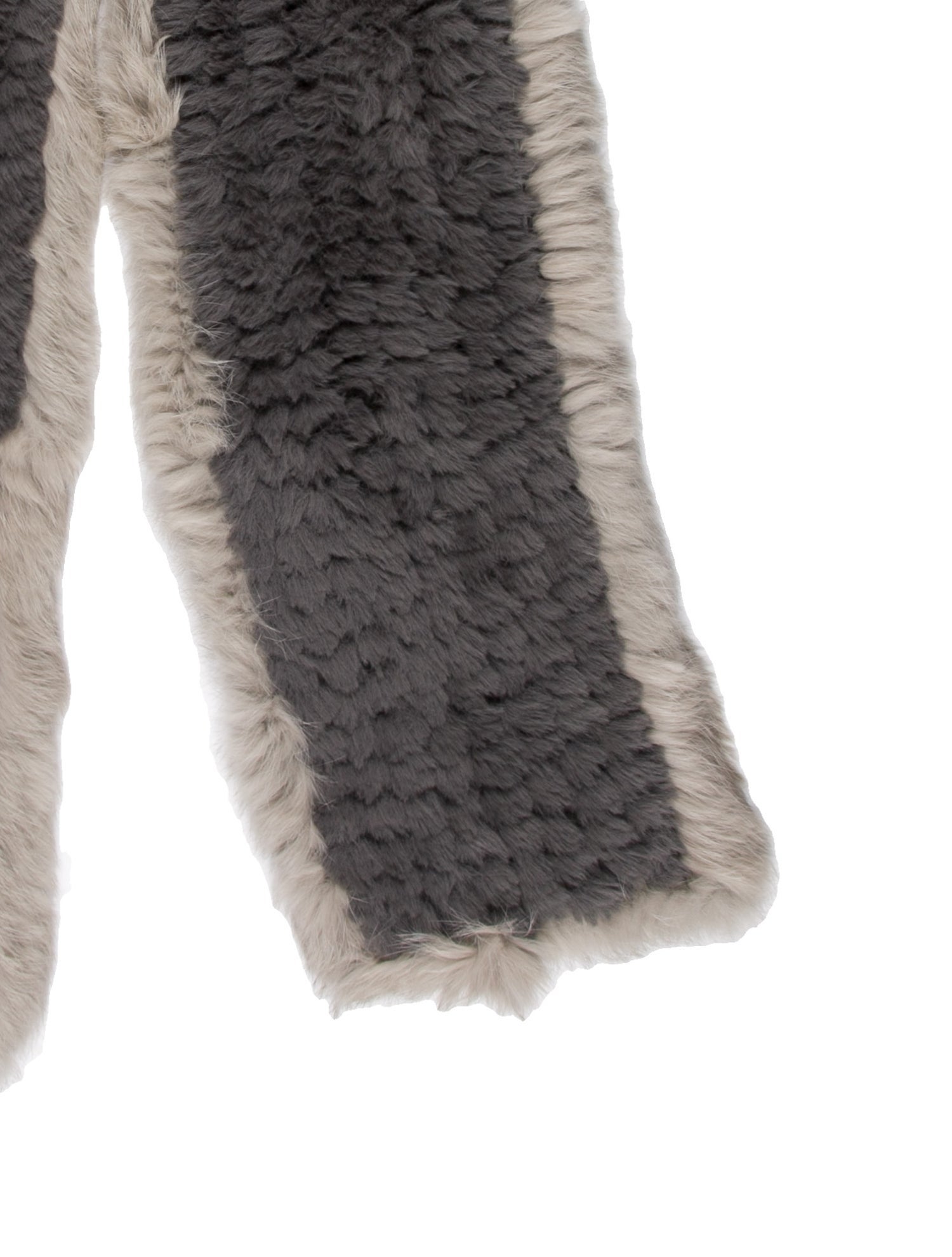 La Fiorentina Faux Fur Colorblock Pattern Scarf