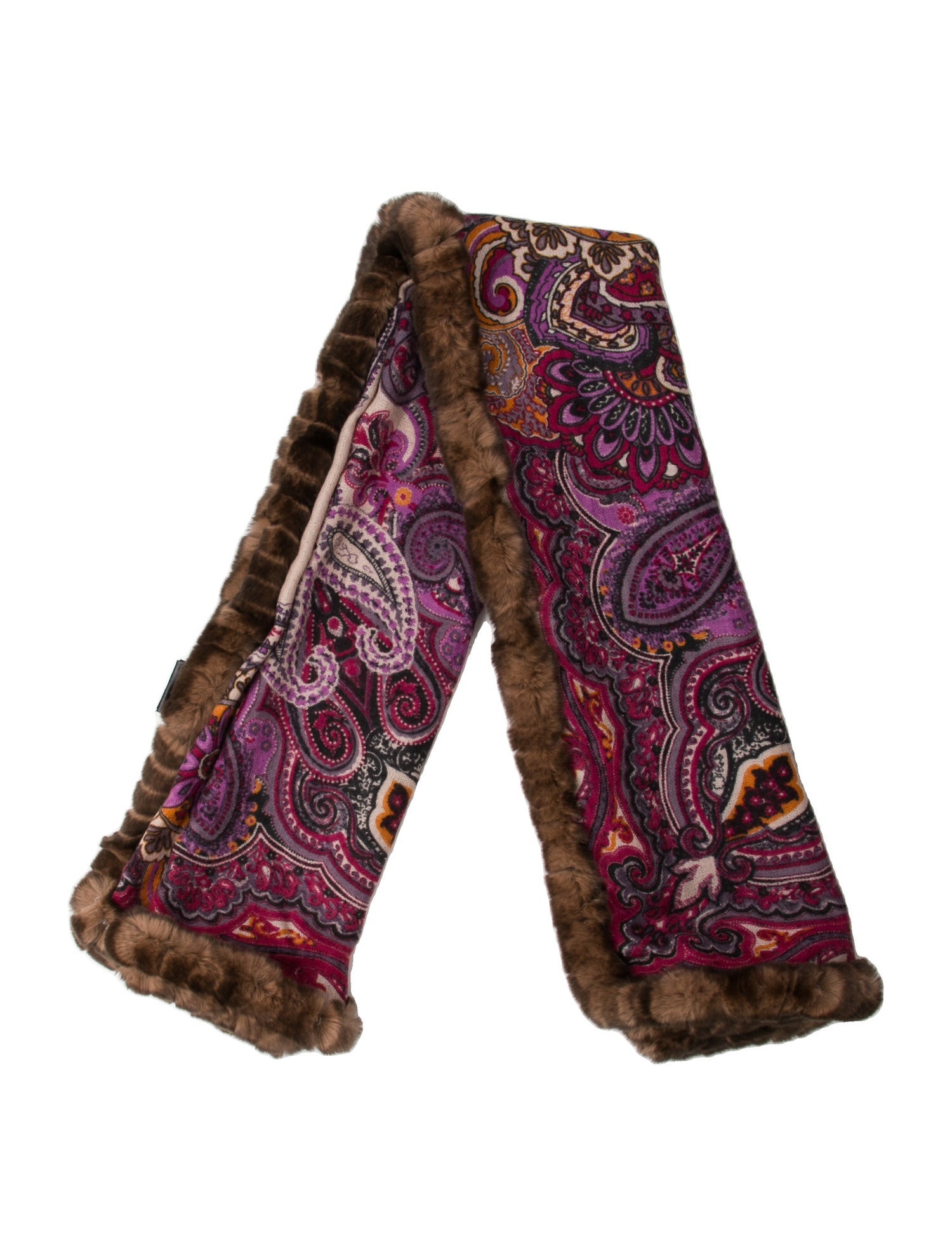 La Fiorentina Cashmere Paisley Print Scarf