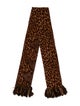 La Fiorentina Wool Animal Print Scarf