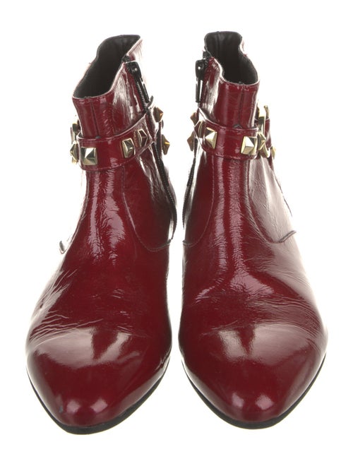 Fabio Rusconi Patent Leather Studded Accents Boots