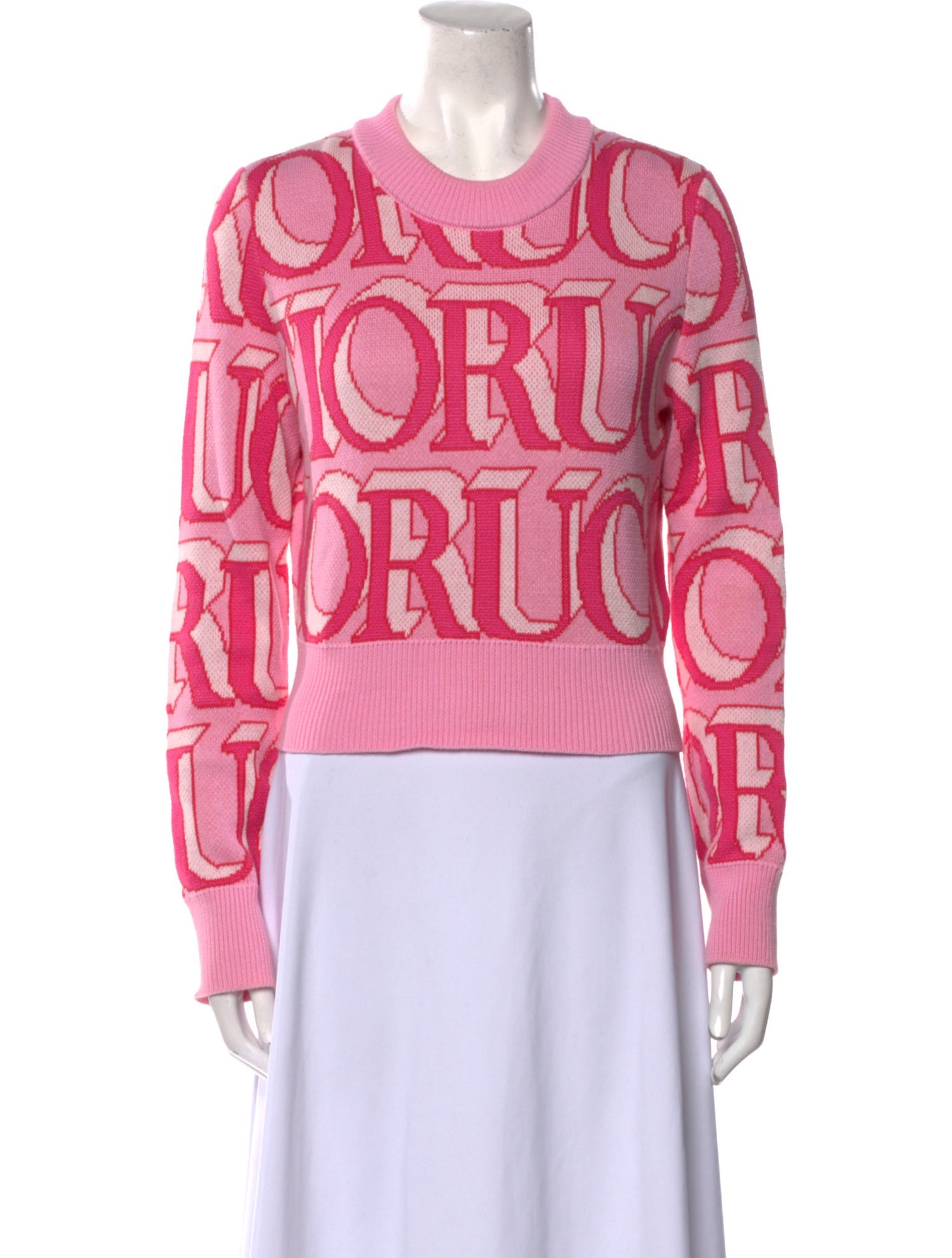 Fiorucci Printed Scoop Neck Sweater