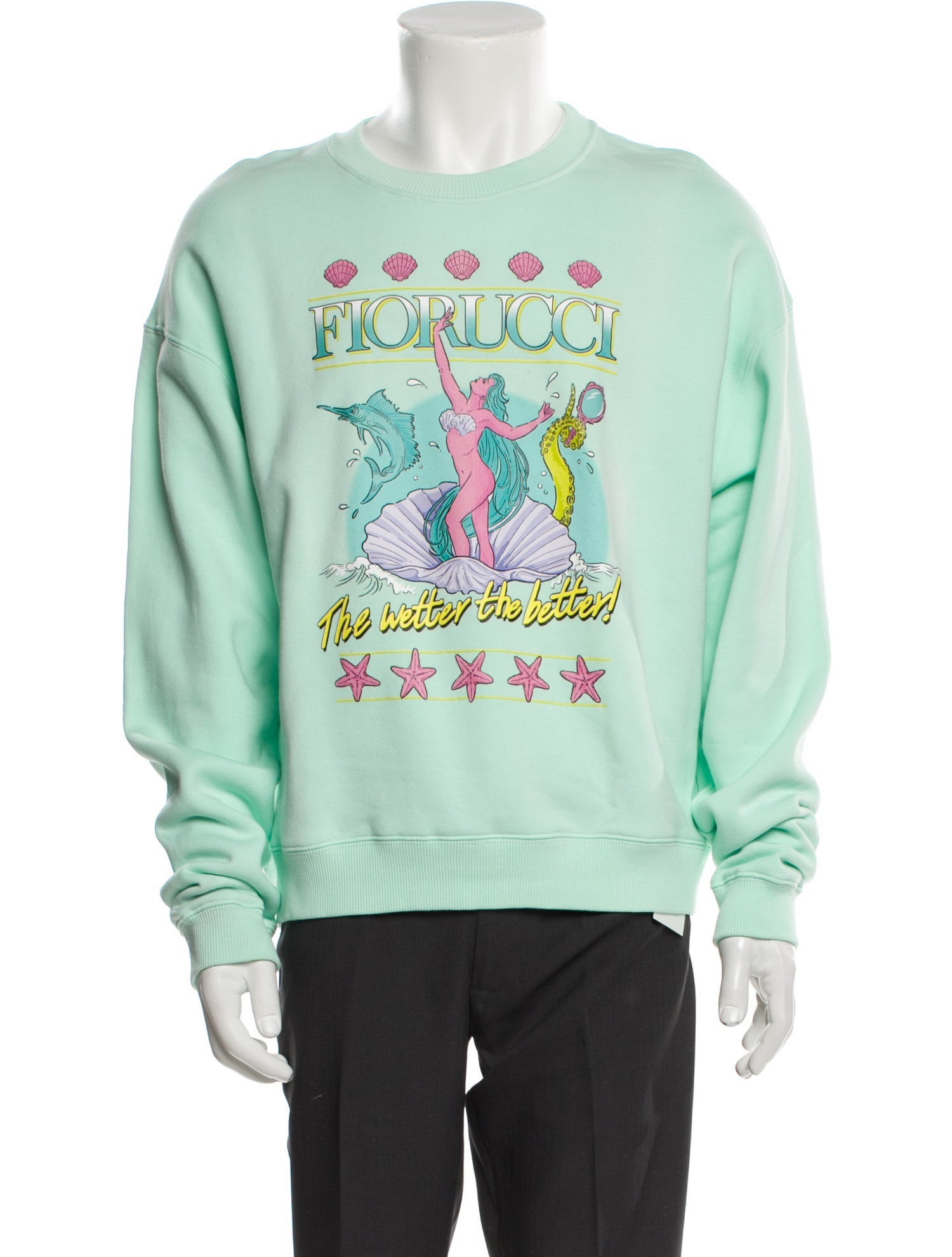 Fiorucci Graphic Print Crew Neck Pullover