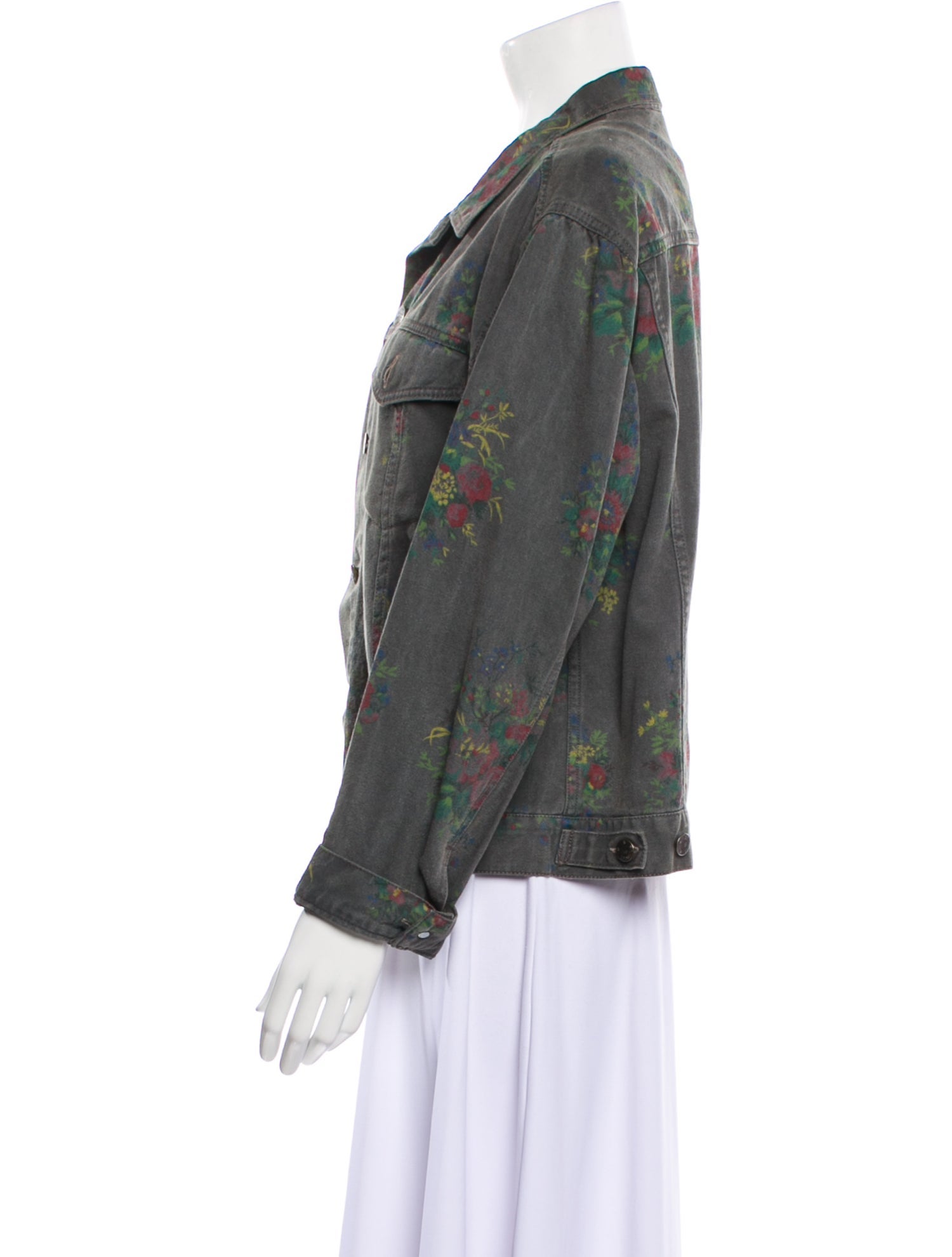 Fiorucci Floral Print Denim Jacket