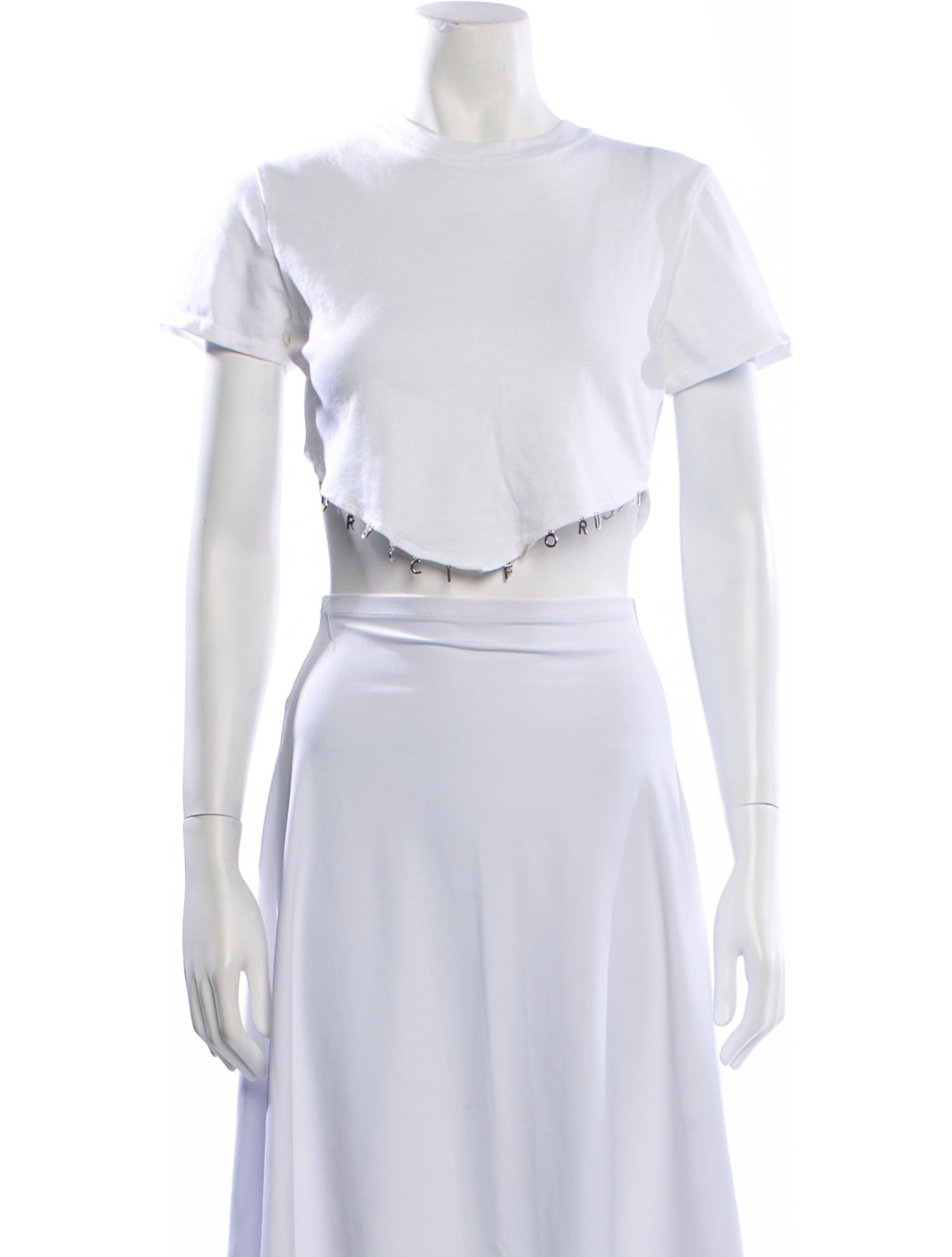 Fiorucci Crew Neck Short Sleeve Crop Top