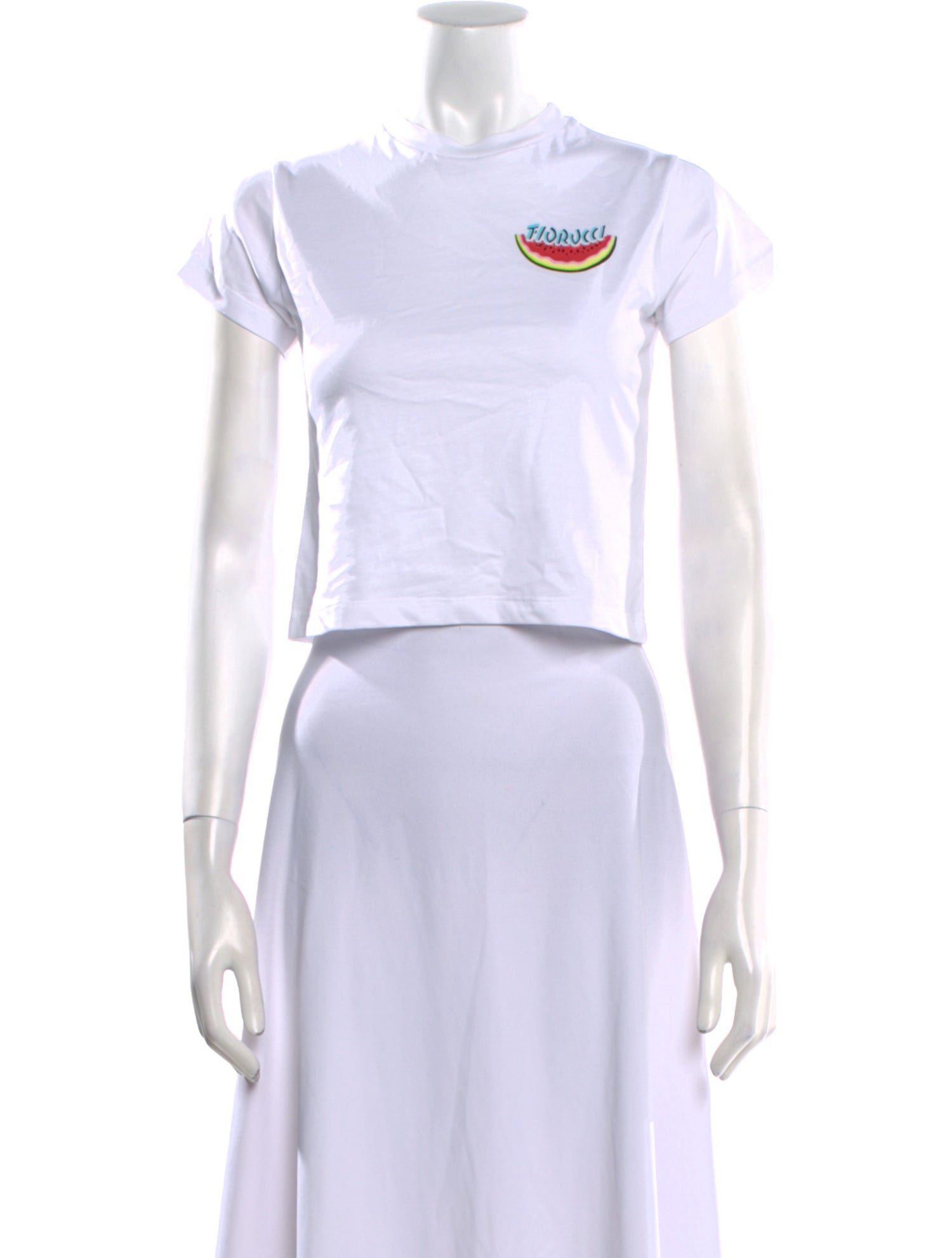 Fiorucci Crew Neck Short Sleeve Crop Top