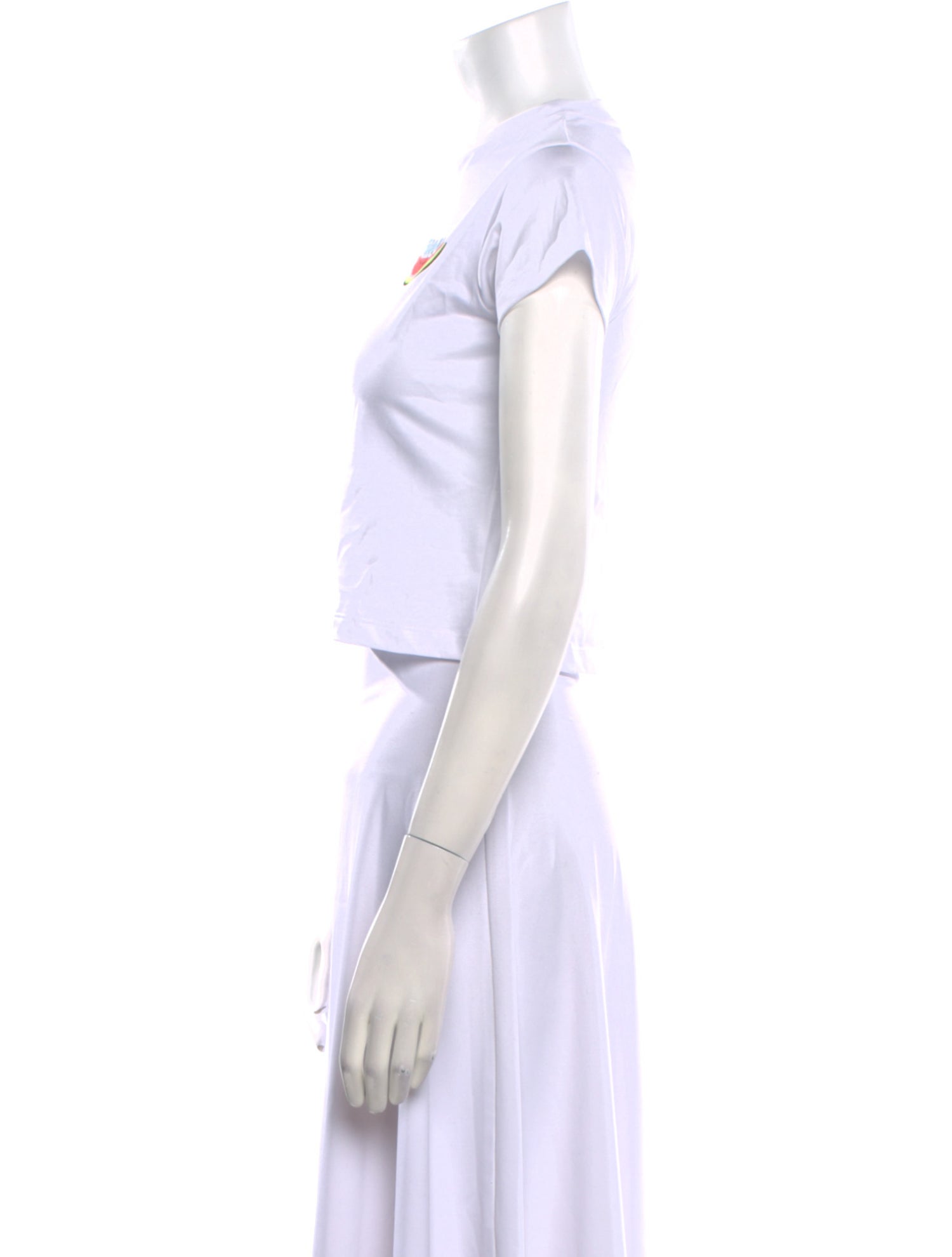 Fiorucci Crew Neck Short Sleeve Crop Top