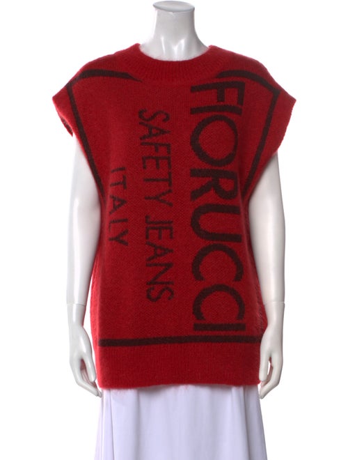 Fiorucci Printed Crew Neck Sweater