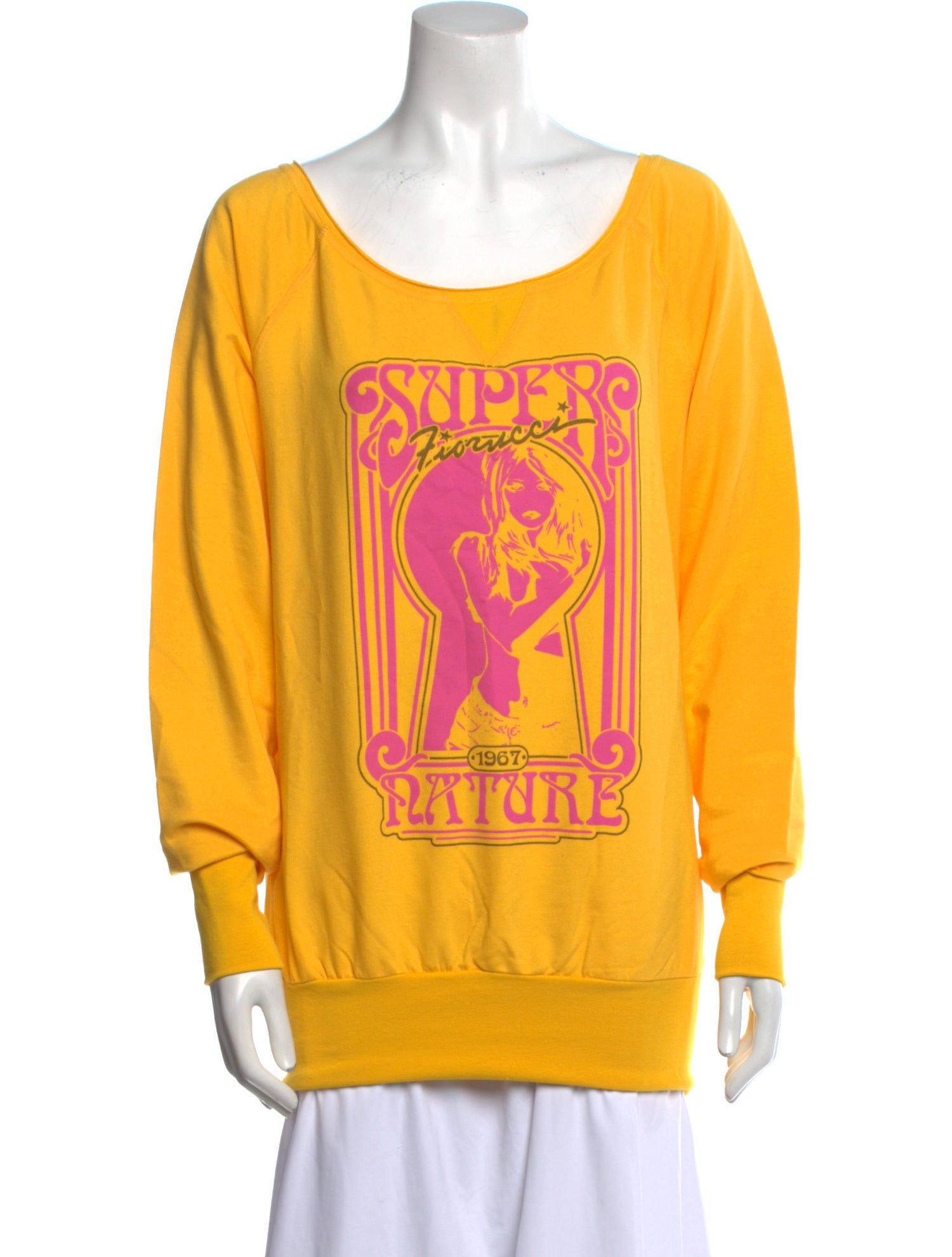 Fiorucci Graphic Print Scoop Neck Sweatshirt w/ Tags