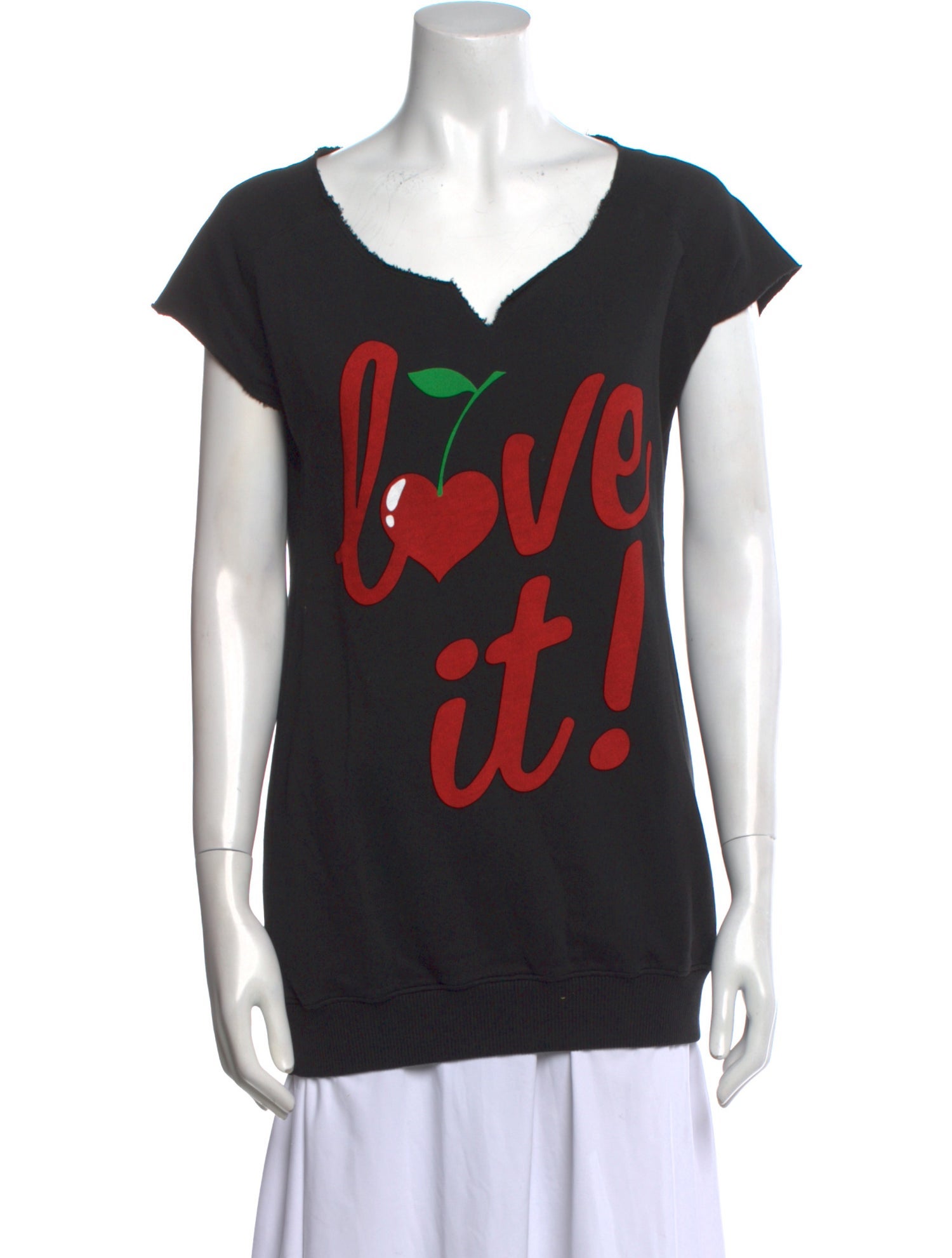 Fiorucci Graphic Print V-Neck T-Shirt