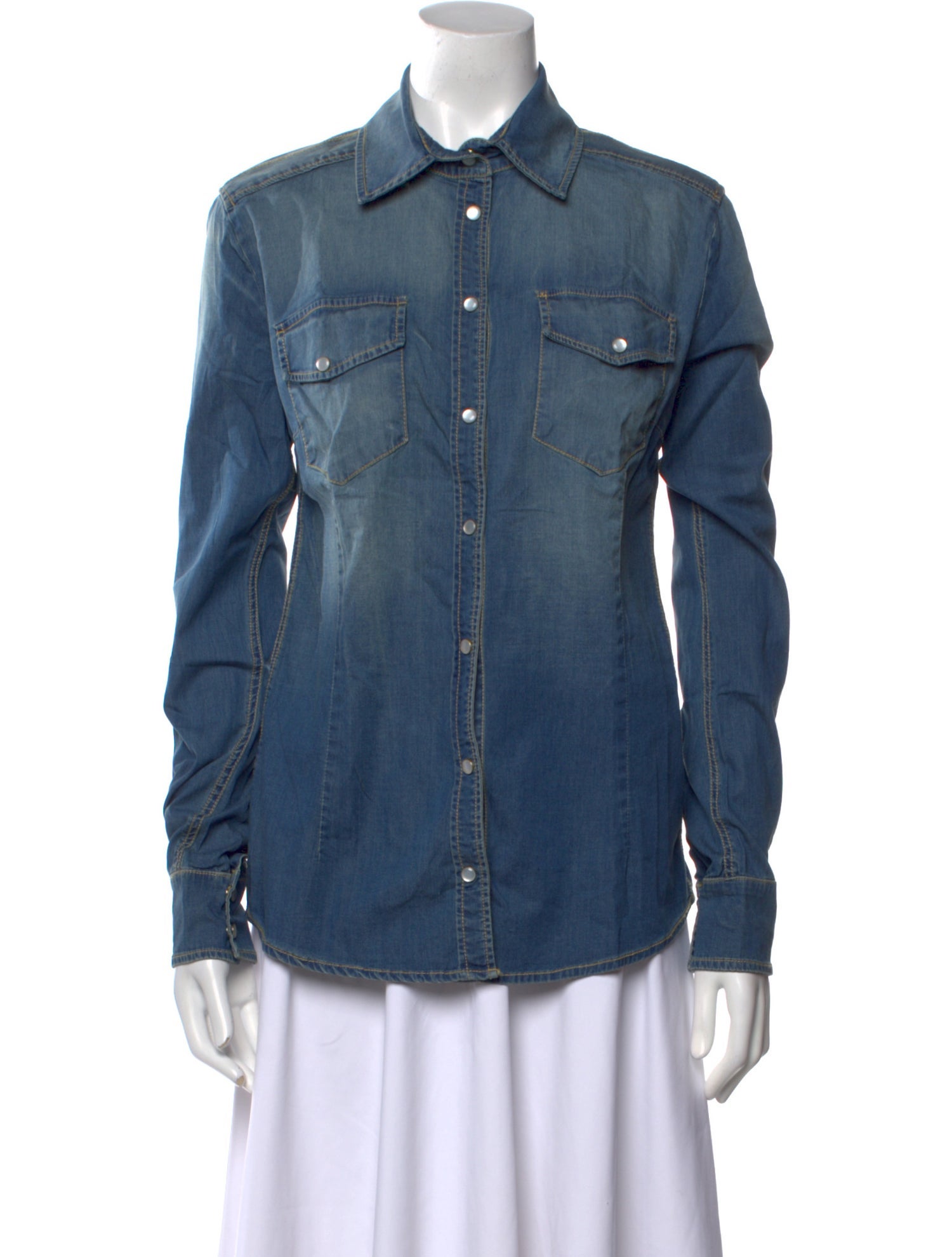 Fiorucci Long Sleeve Button-Up Top