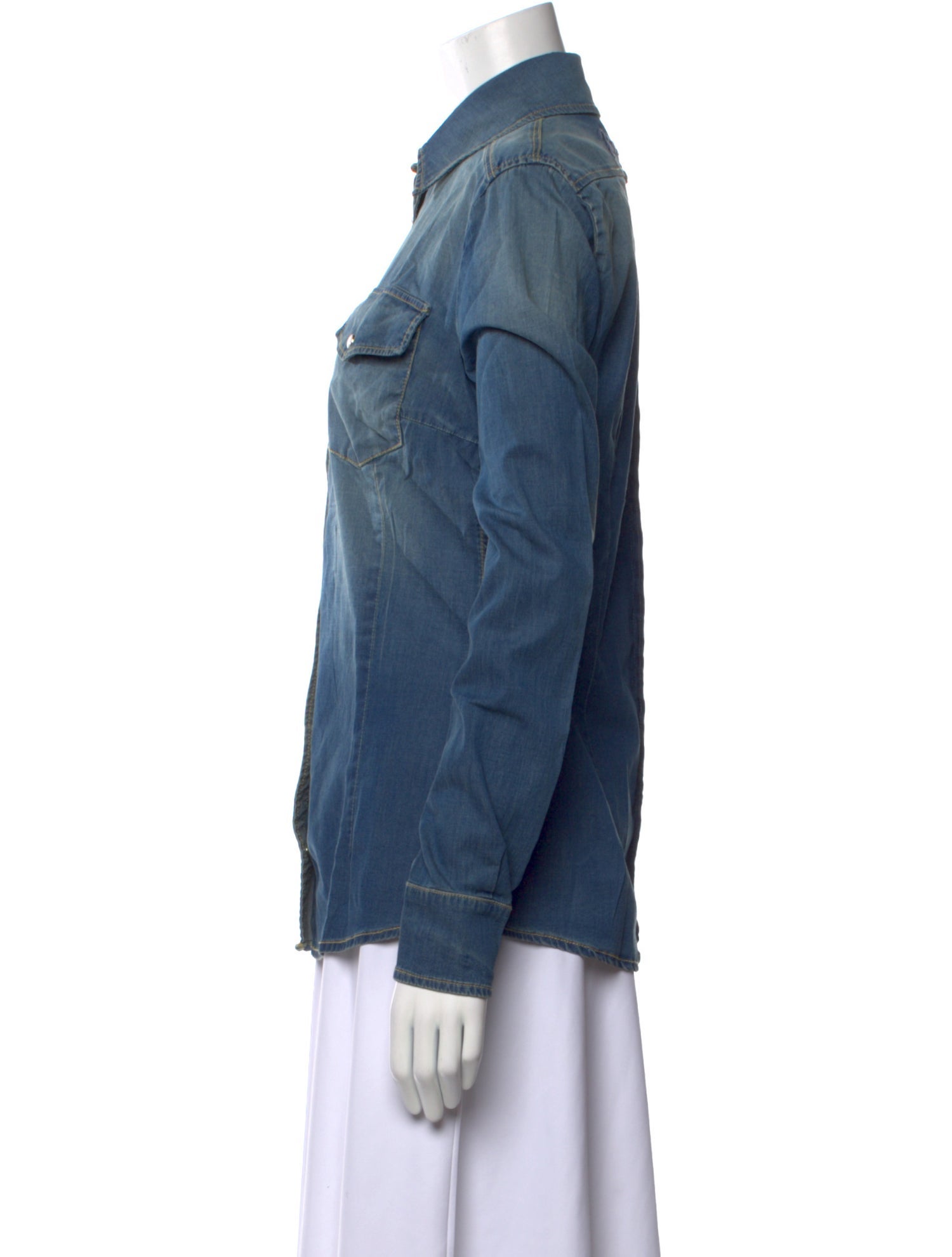 Fiorucci Long Sleeve Button-Up Top