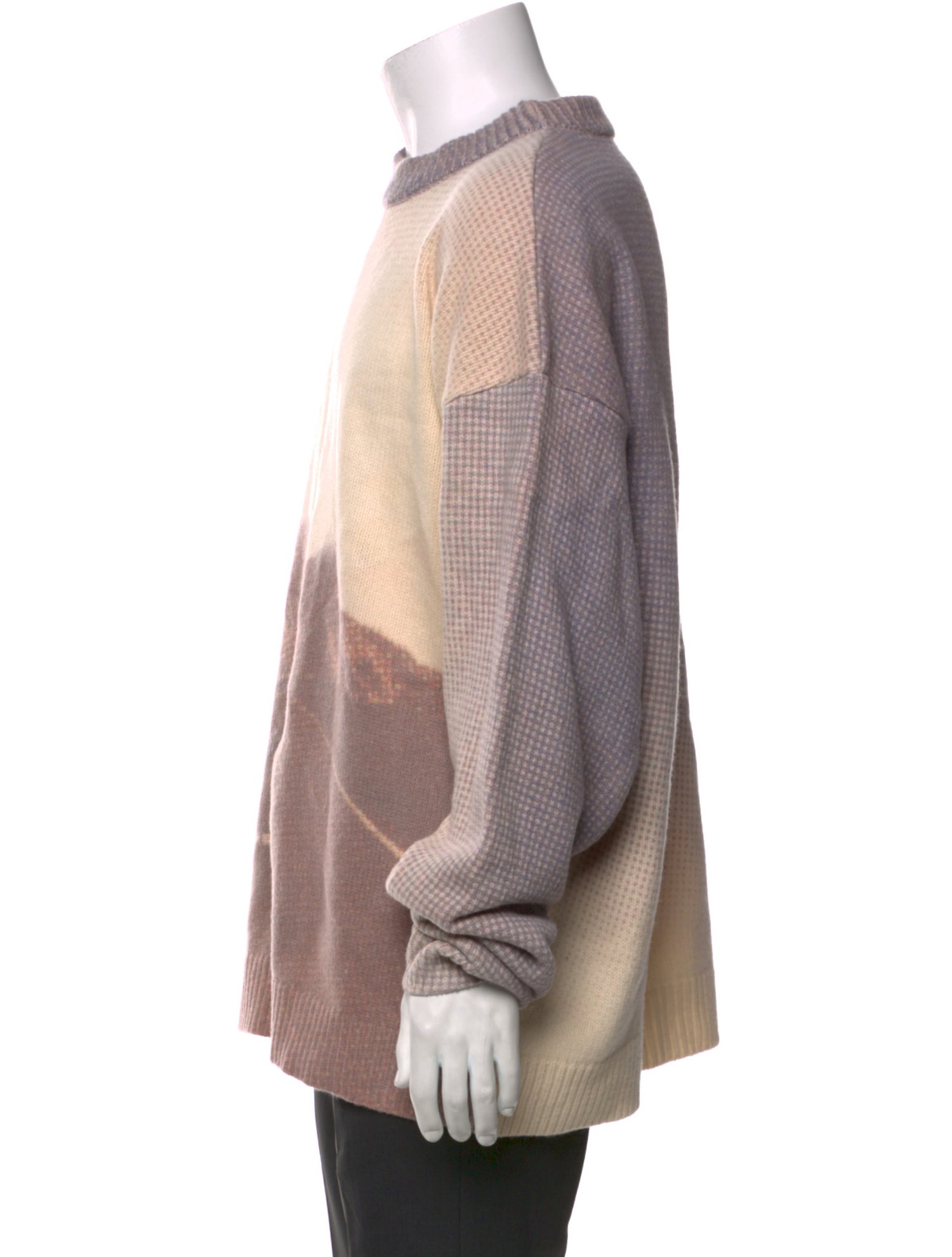 Fiorucci Wool Colorblock Pattern Pullover