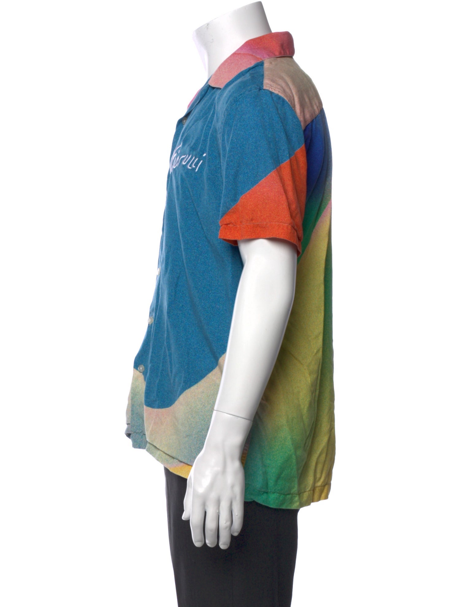 Fiorucci Colorblock Pattern Short Sleeve Shirt