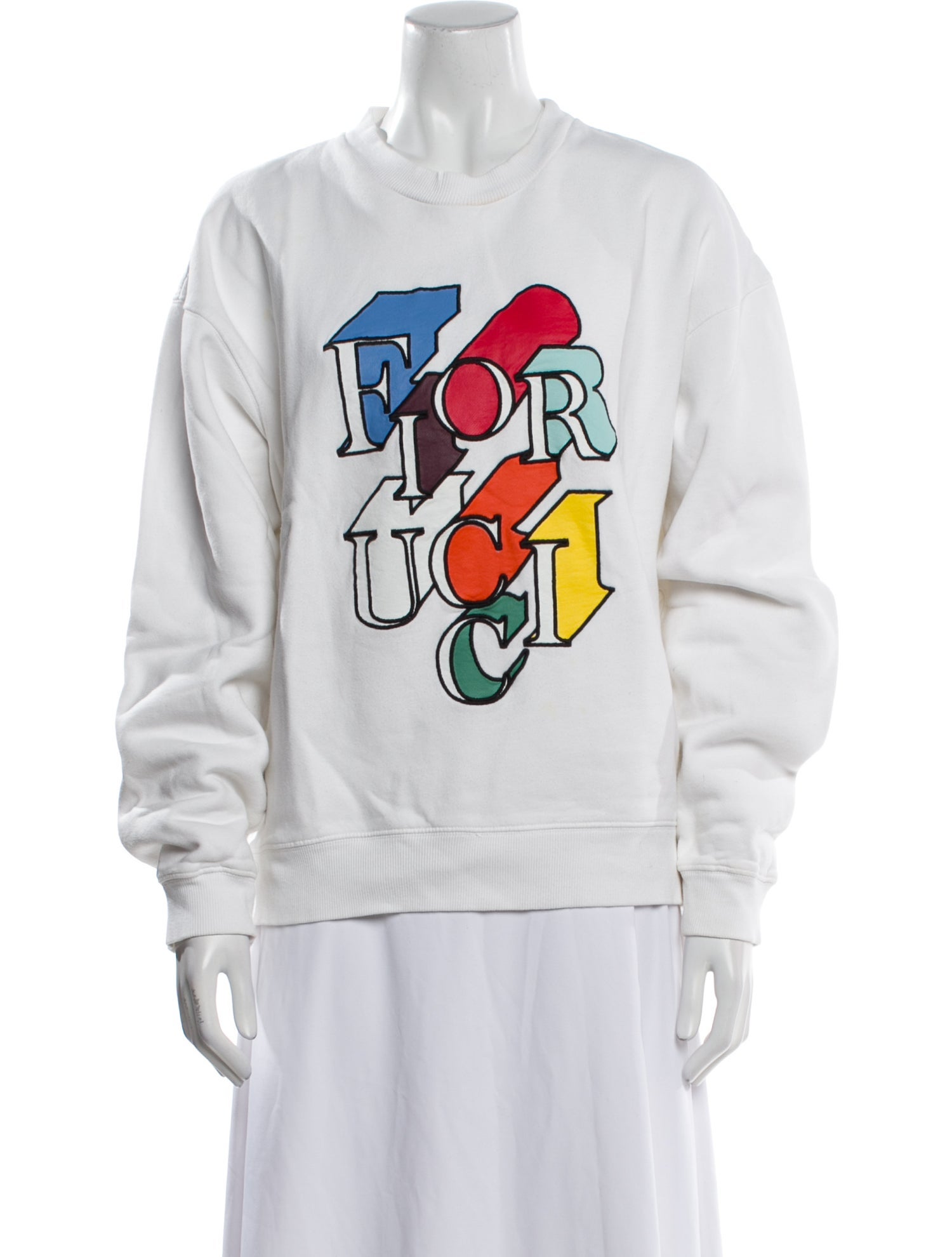 Fiorucci Graphic Print Crew Neck Sweatshirt