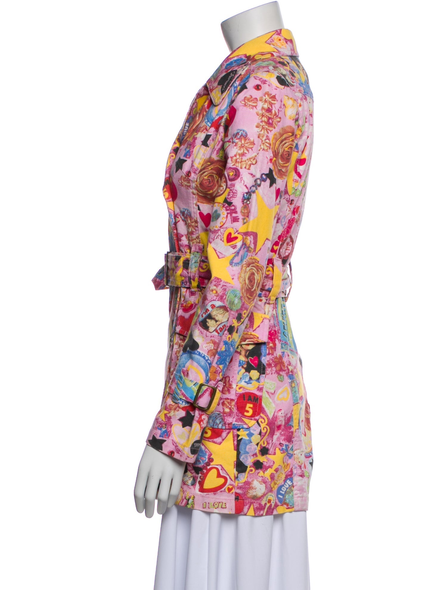 Fiorucci Floral Print Trench Coat
