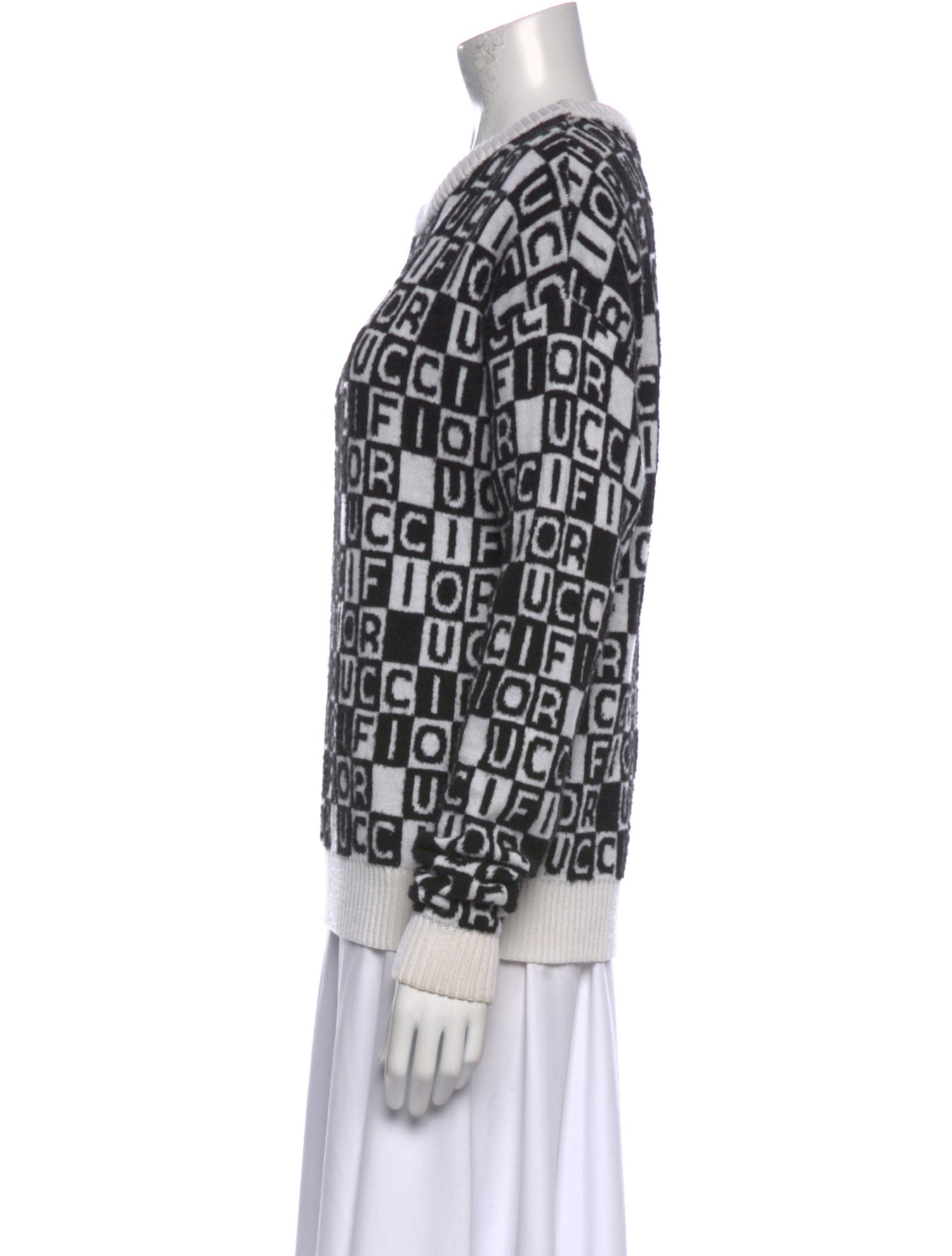 Fiorucci Graphic Print Scoop Neck Sweater