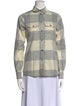 Fjällräven Wool Plaid Print Button-Up Top