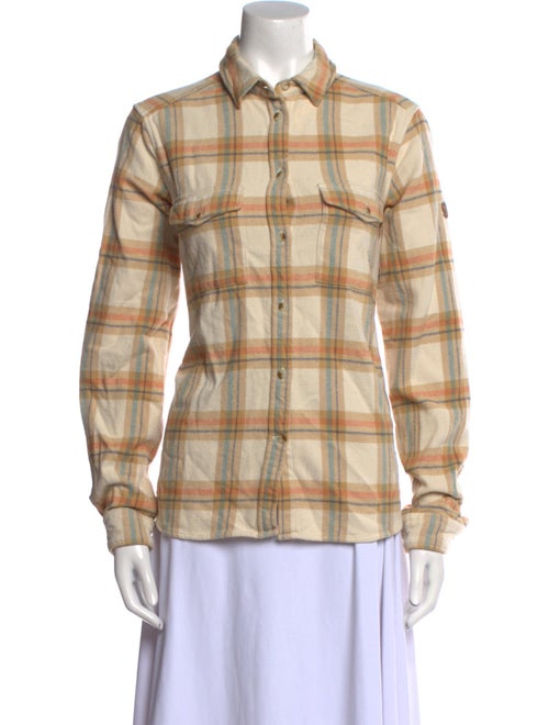 Fjällräven Plaid Print Long Sleeve Button-Up Top