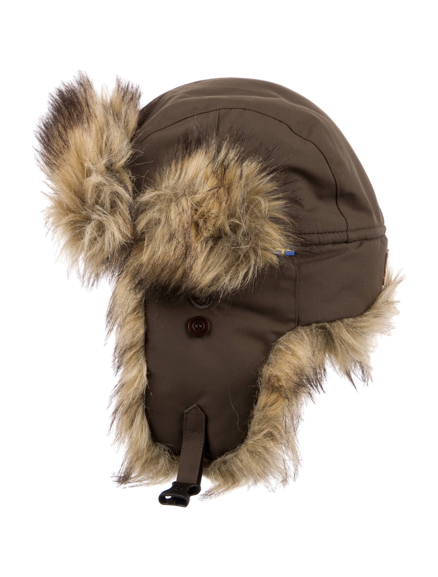 Fjällräven nylon faux fur trimmed hat
