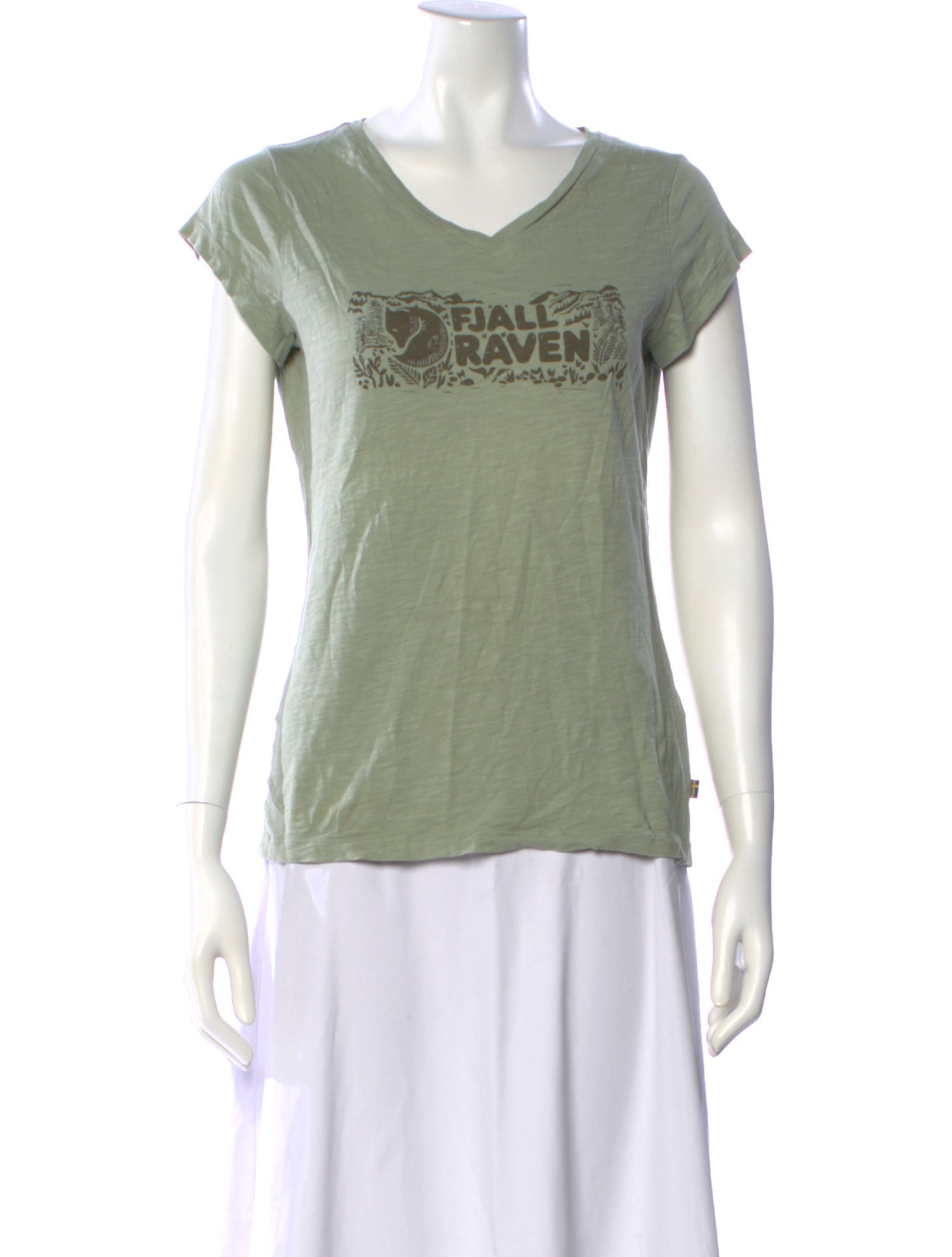 Fjällräven Graphic Print V-Neck T-Shirt