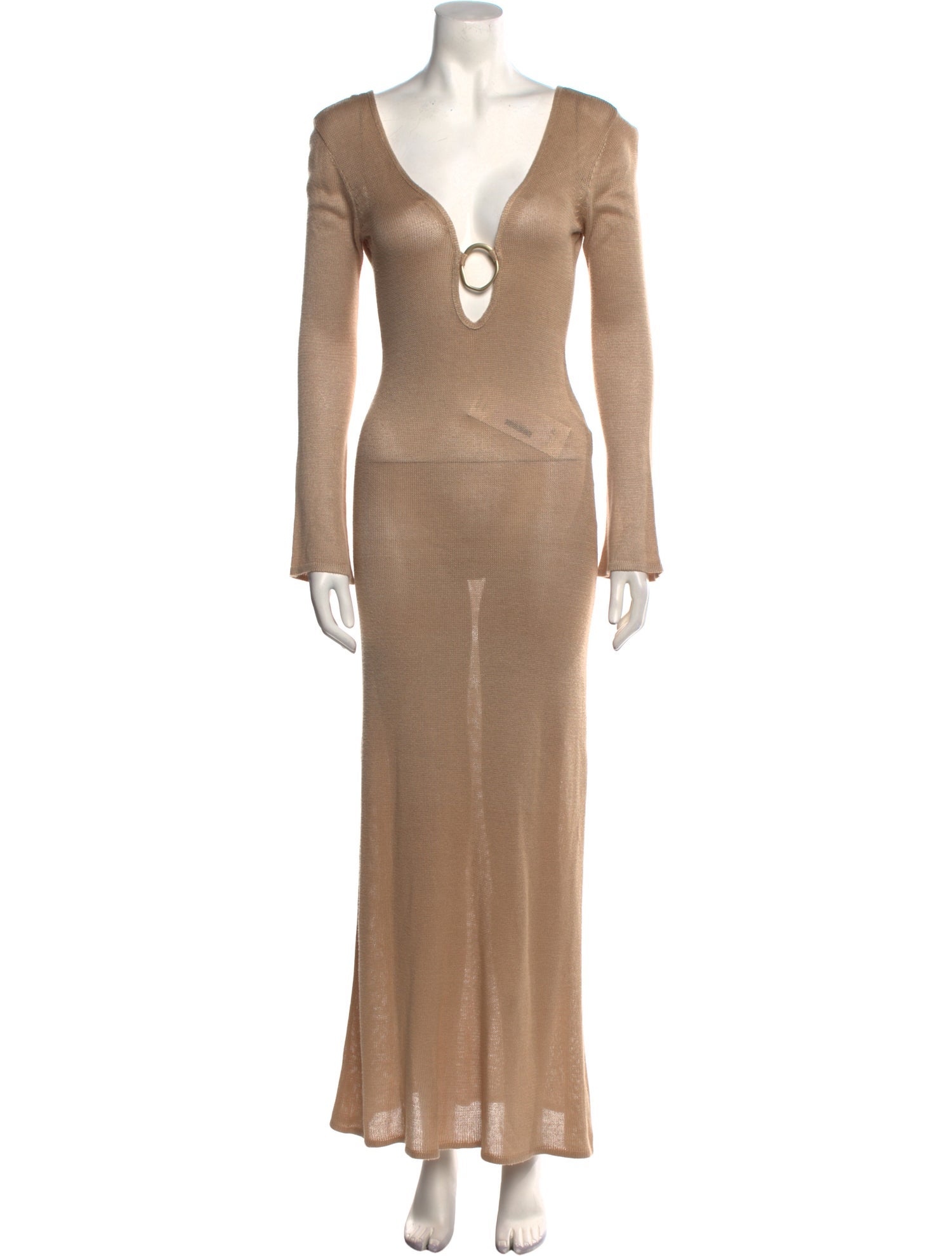 Flook/. V-Neck Long Dress