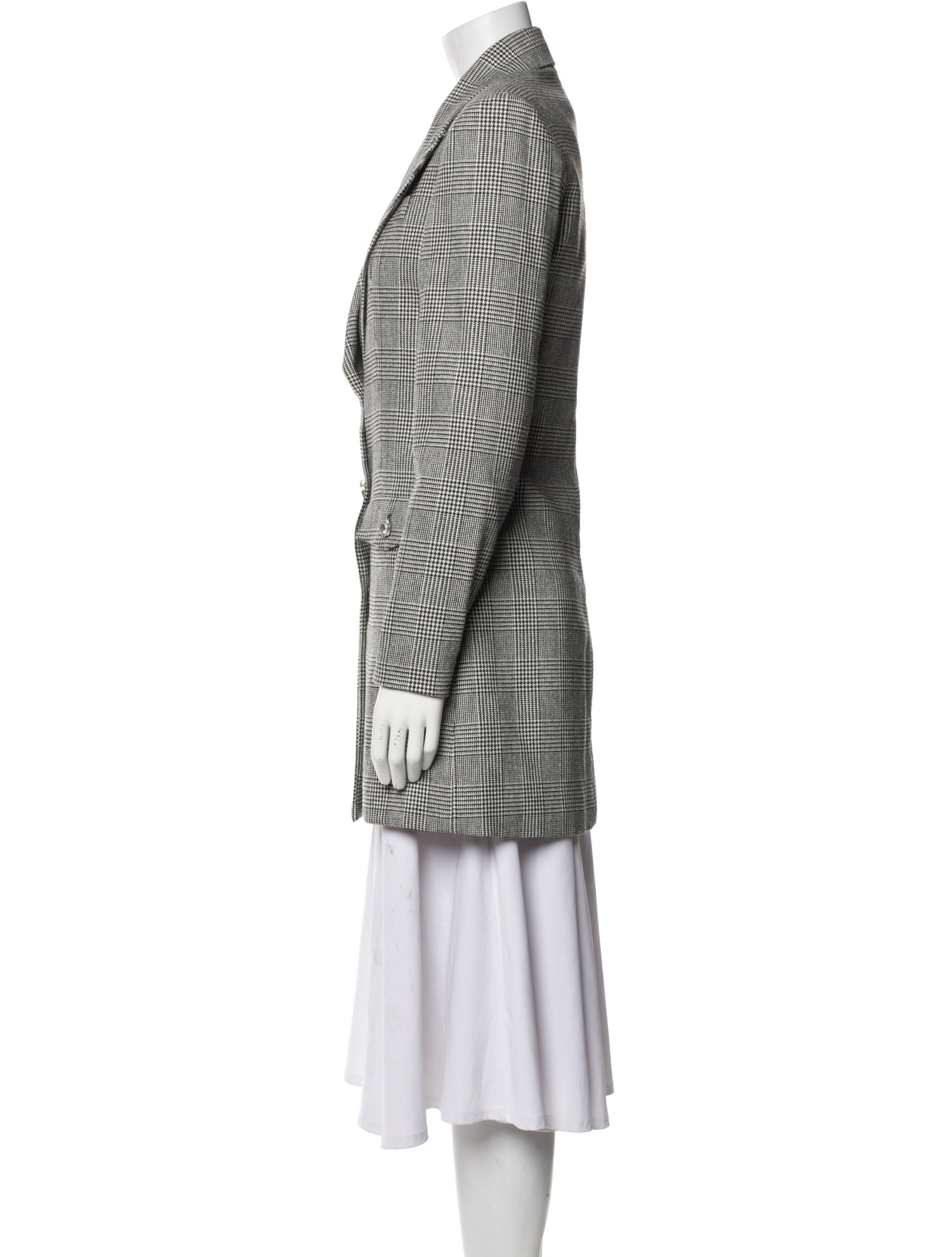 Fung Lan and Co. Houndstooth Print Peacoat