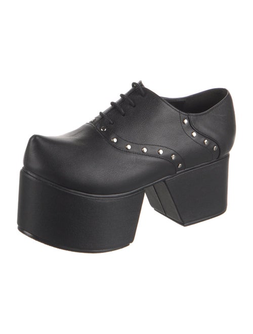 Flat Apartment Leather Studded Accents Pumps