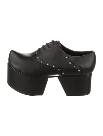 Flat Apartment Leather Studded Accents Mules