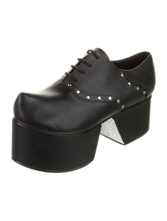 Flat Apartment Leather Studded Accents Mules