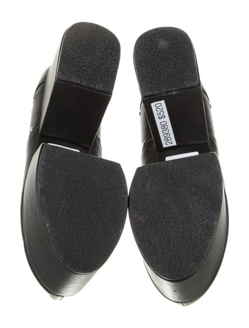 Flat Apartment Leather Studded Accents Mules