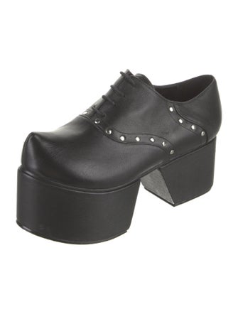 Flat Apartment Leather Studded Accents Mules