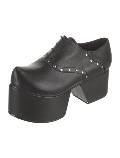 Flat Apartment Leather Studded Accents Mules