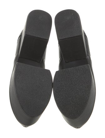 Flat Apartment Leather Studded Accents Mules