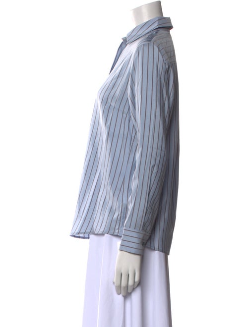 Falconeri Silk Striped Button-Up Top