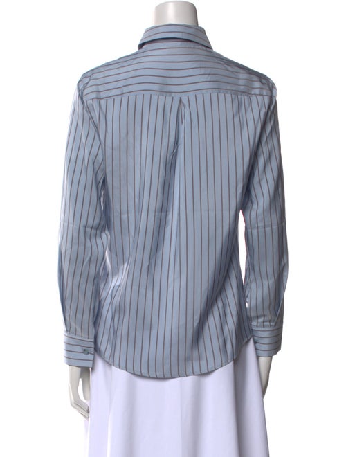 Falconeri Silk Striped Button-Up Top