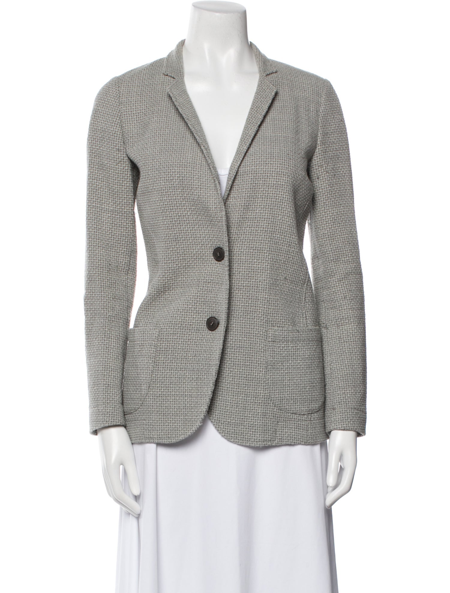 Falconeri Virgin Wool Tweed Pattern Blazer