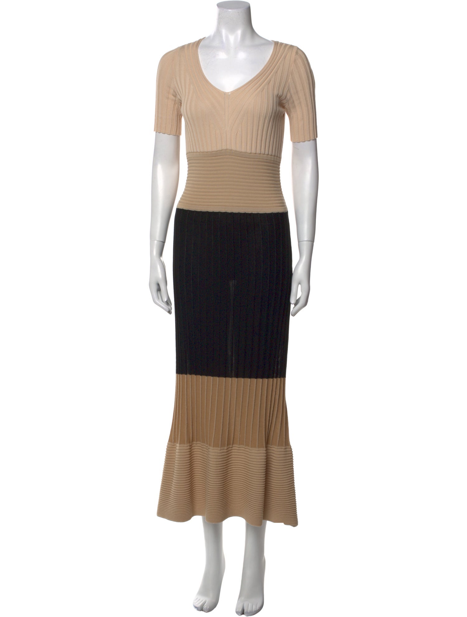 Falconeri Colorblock Pattern Long Dress