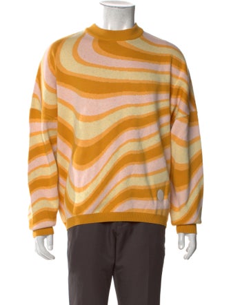 FLAN Labs Striped Mock Neck Pullover