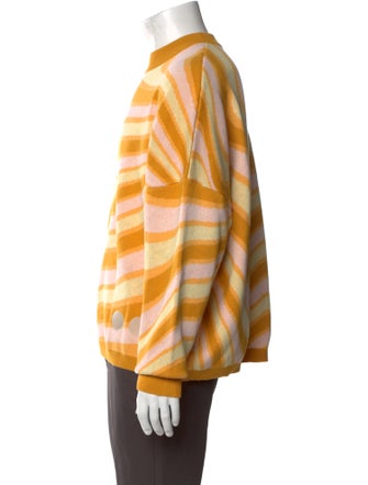 FLAN Labs Striped Mock Neck Pullover