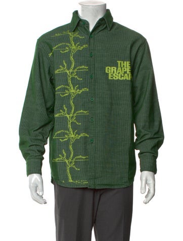 Flan Labs Casual Shirts Graphic Print Long Sleeve Shirt S