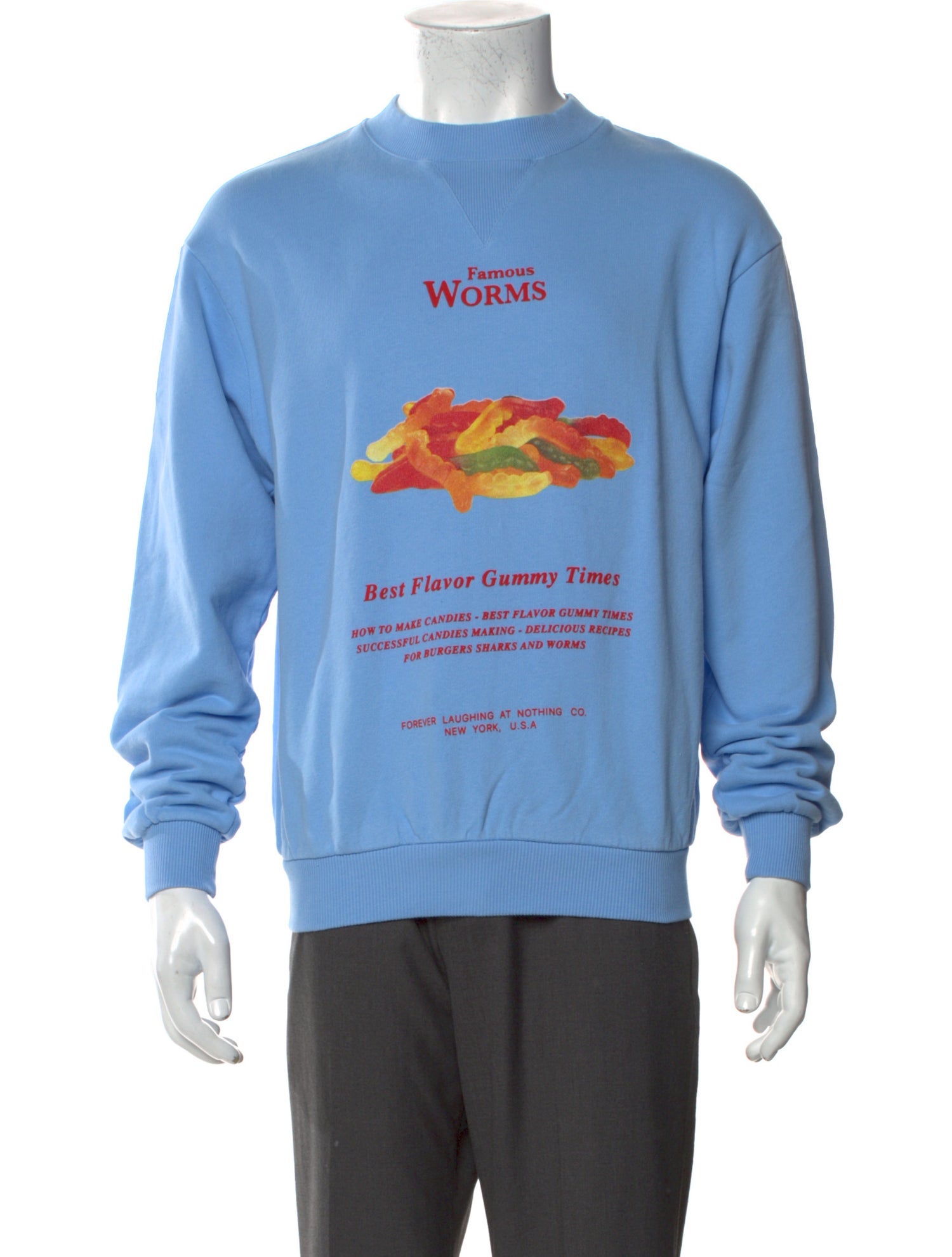 FLAN Labs Graphic Print Crew Neck Sweatshirt