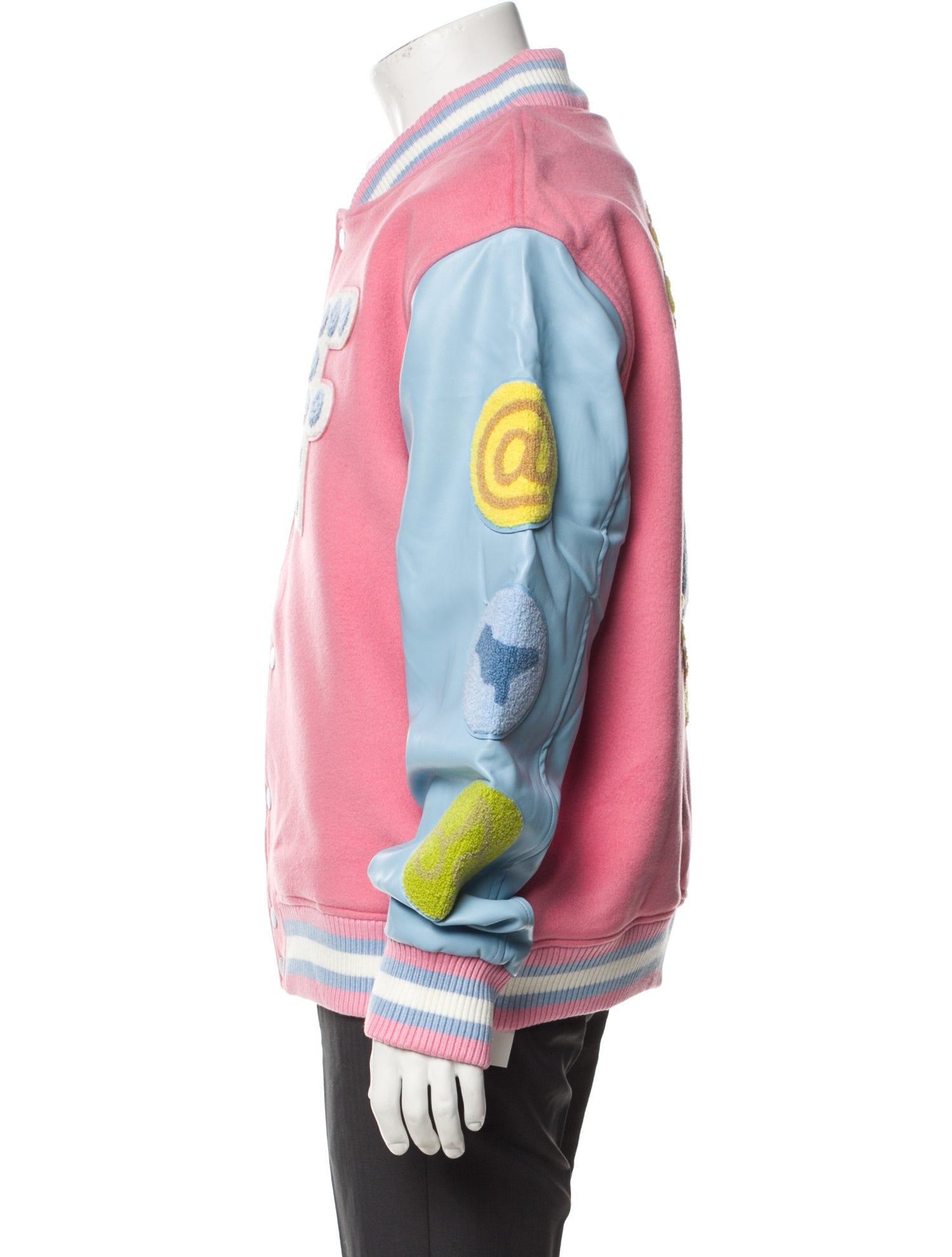 FLAN Labs Wool Graphic Print Varsity Jacket w/ Tags