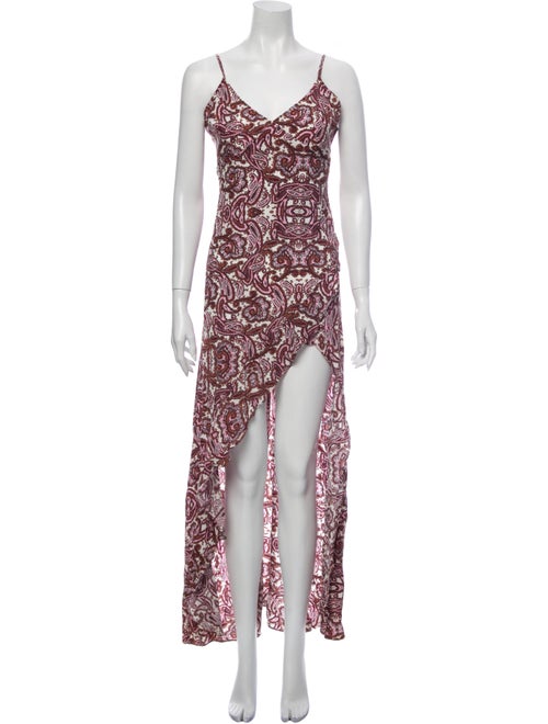 For Love & Lemons Paisley Print Mini Dress Pink