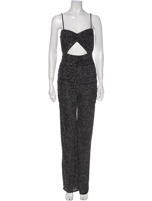 For Love & Lemons V-Neck Jumpsuit Metallic