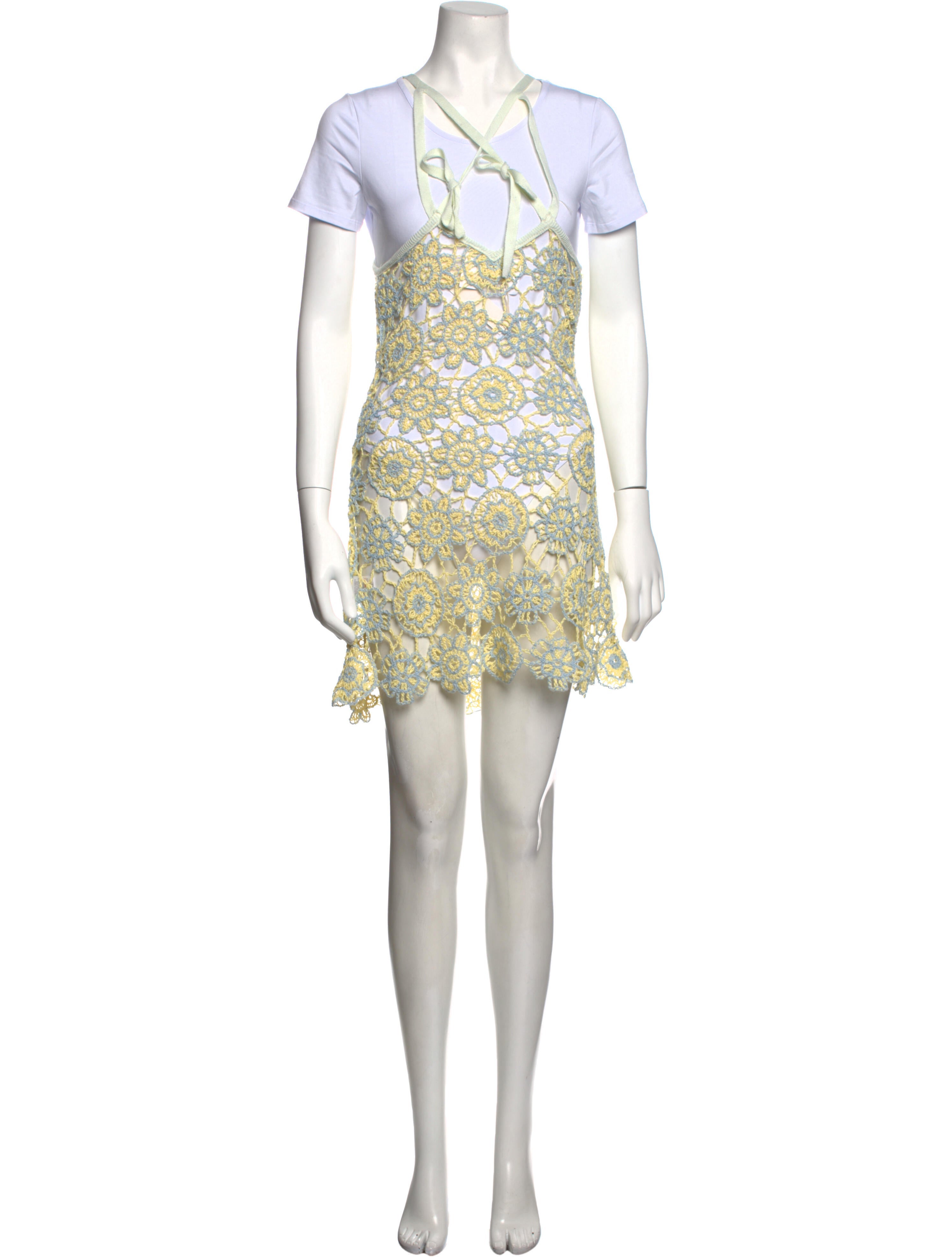 For Love & Lemons Floral Print Mini Dress w/ Tags Yellow Dresses