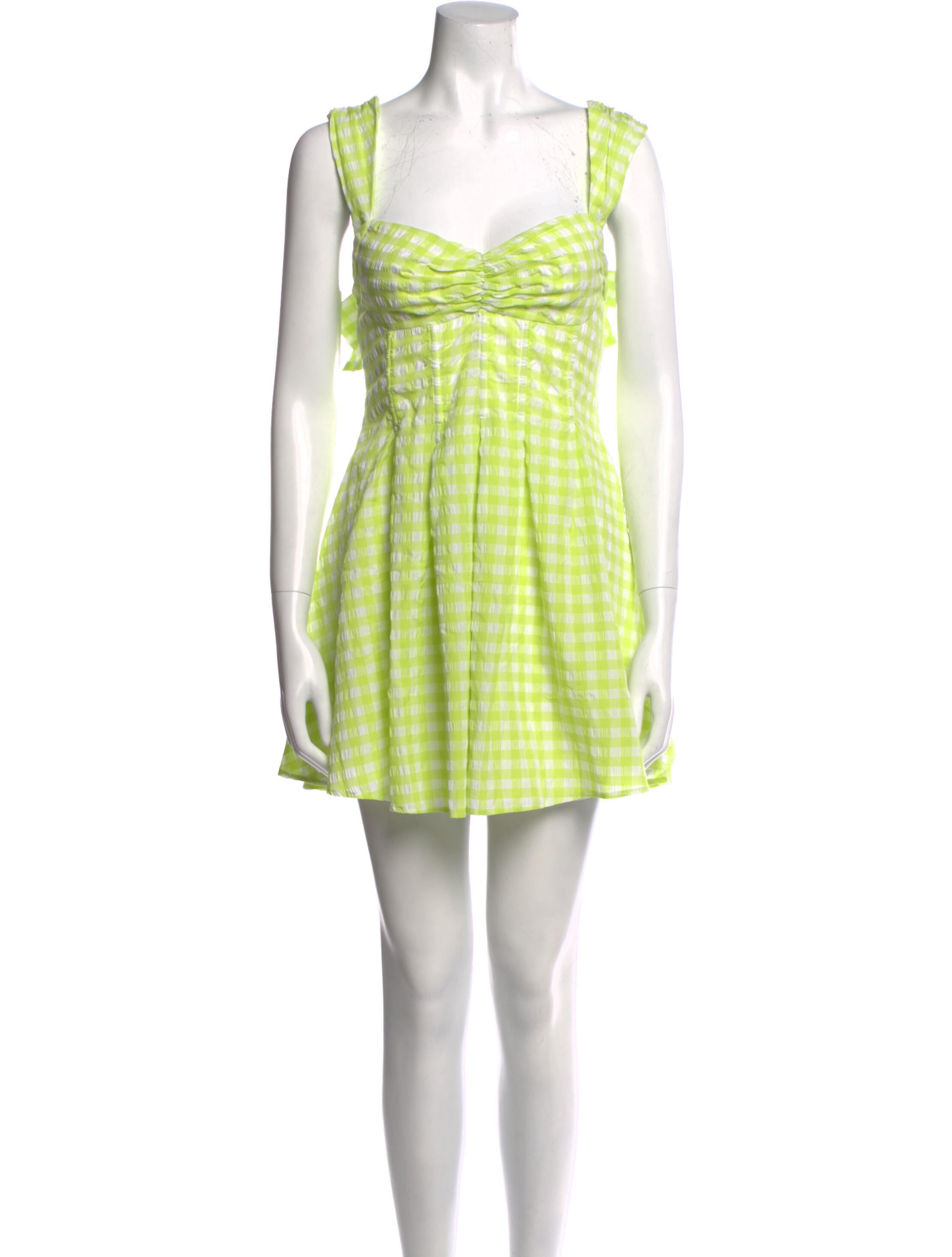 for love and lemons green plaid dress For Love And Lemons Plaid Midi Dress
