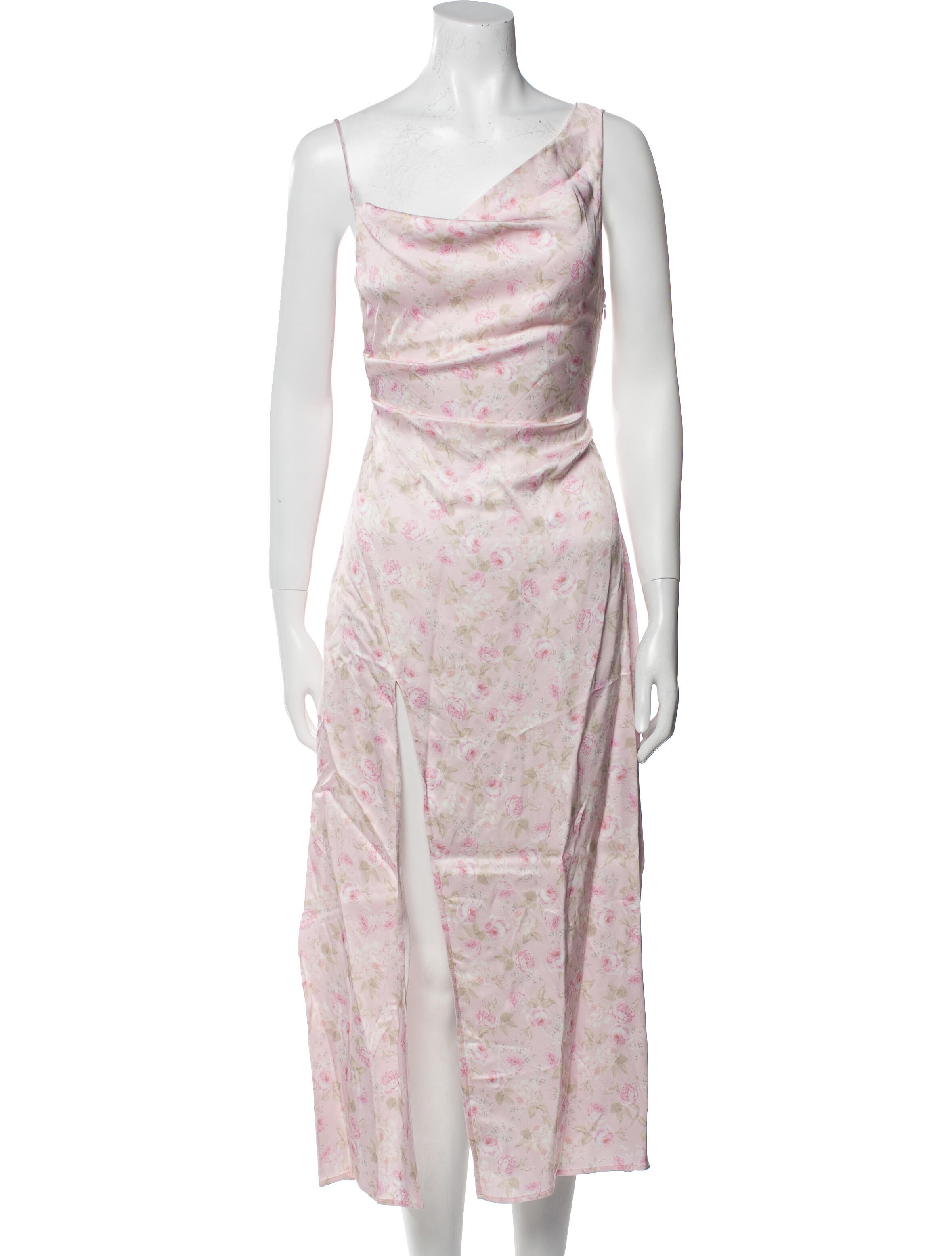 For Love & Lemons Floral Print Long Dress Pink Dresses, Clothing